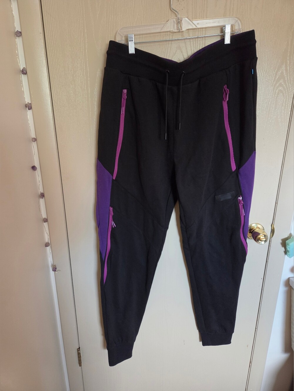 Cookies Black Purple Pink Colorblock Joggers Size 2XL NWT